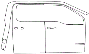 Right Side Door PPF Kit | FORD F-150 PLATINUM 2024