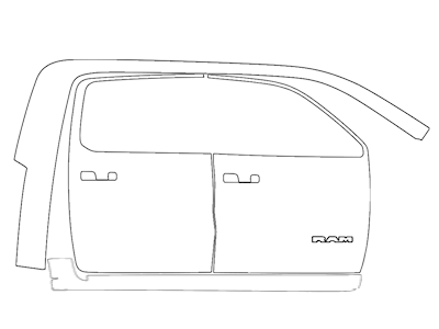 Right Side Cab PPF Kit | RAM 1500 LIMITED 2022 