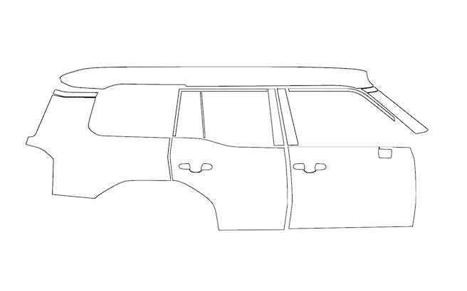  Right Side PPF Kit | TOYOTA LAND CRUISER 2024