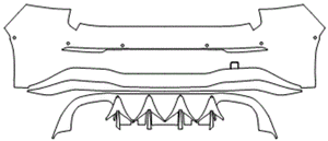 Rear Bumper PPF Kit | VOLKSWAGEN GOLF R 2024