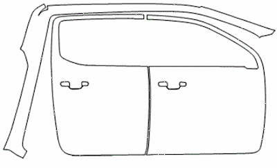 Right Side Door PPF Kit | FORD RANGER XLT 2024