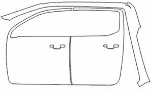 Left Side Door PPF Kit | FORD RANGER XLT 2024